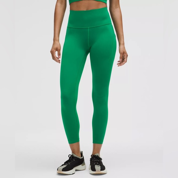 WUNDER TRAIN HR TIGHT 25” POCKETS - Raceway Green RCGR - Sz 14 - NWT Lululemon - Picture 1 of 11